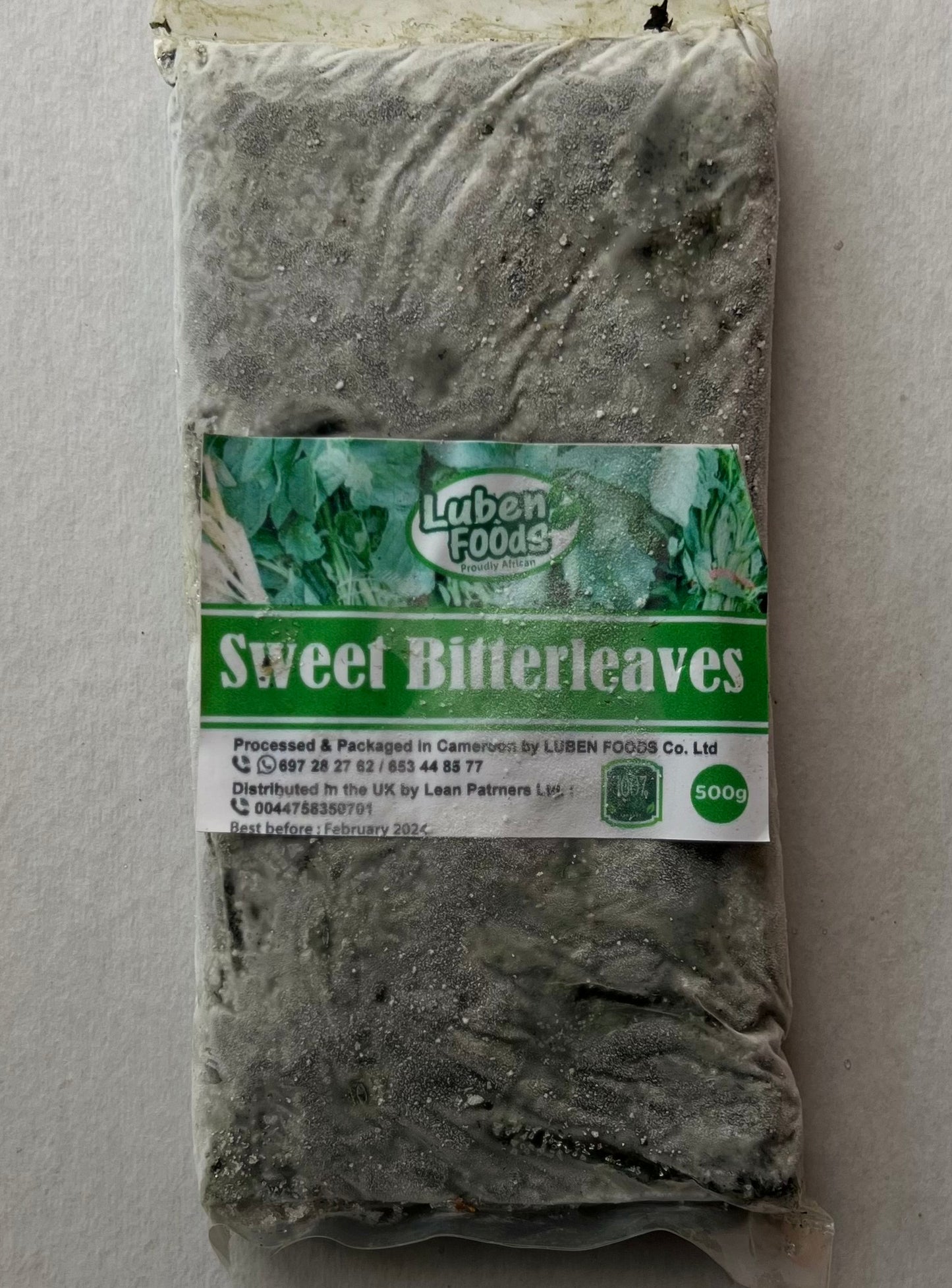 500g Fresh Frozen  Sweet (Ndole) Bitter Leaves