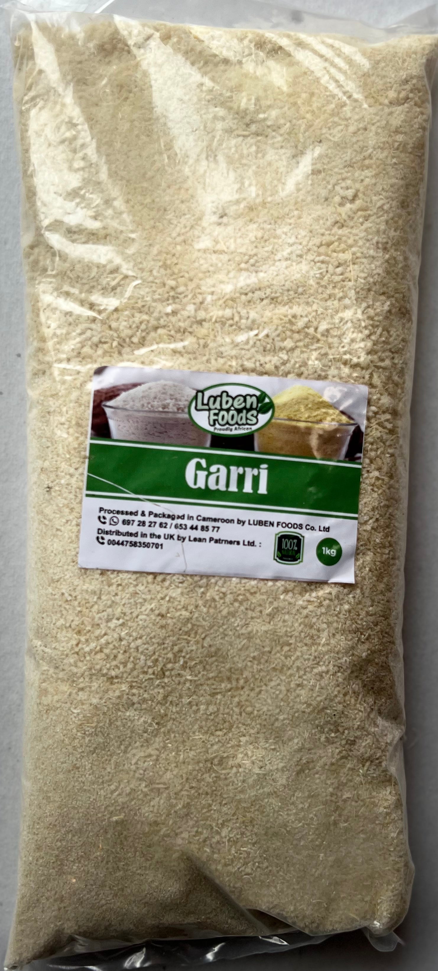 1 KG White Garri – Luben Foods