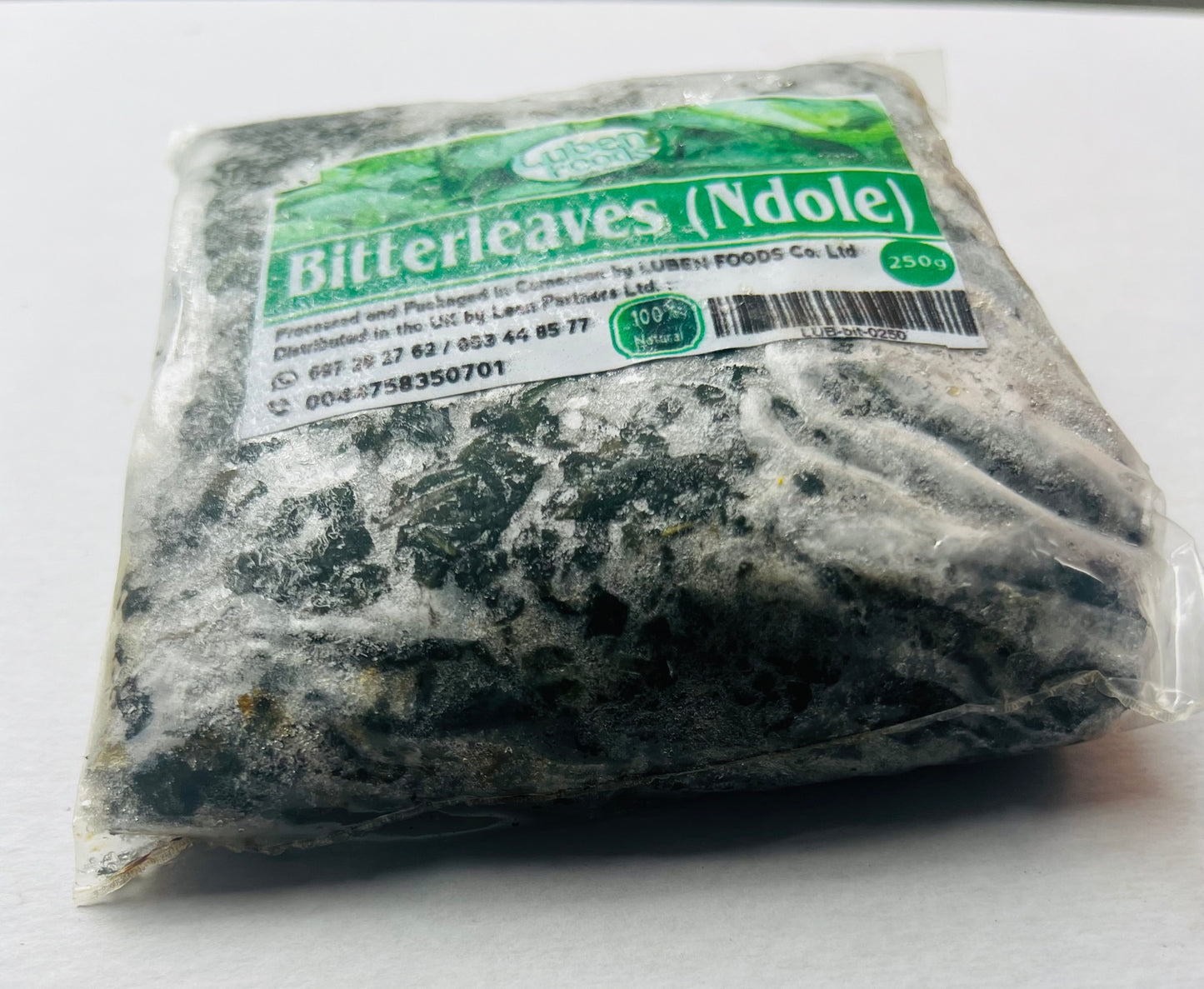 250g Fresh Frozen Sweet (Ndole) Bitter Leaves