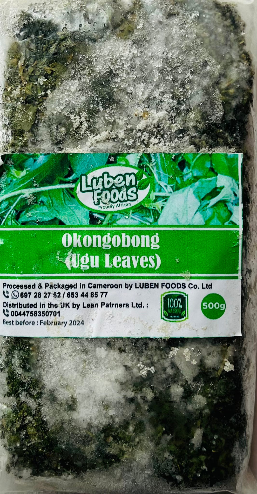 500g Fresh Frozen Ugu/Okongobong